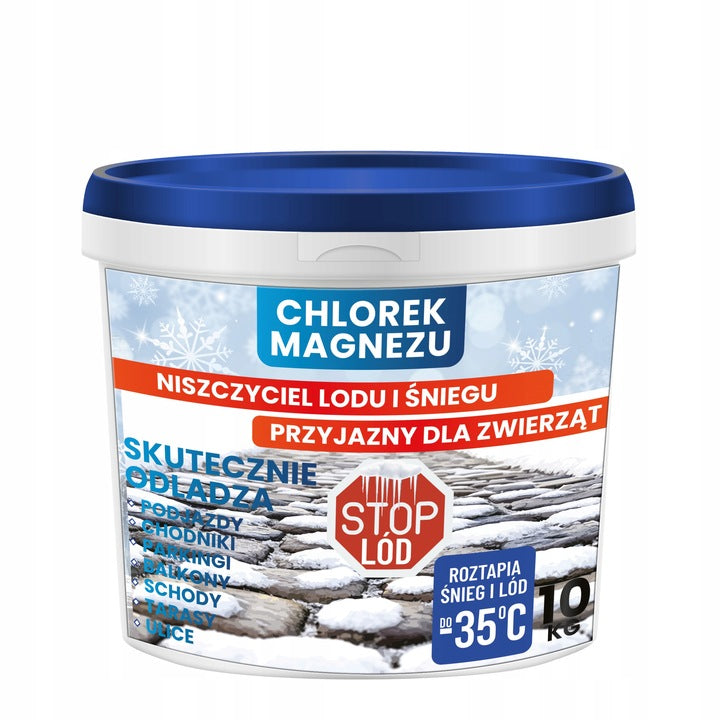 CLORURO DI MAGNESIO 10 KG – antigelo, migliore del sale antigelo e sicuro per gli animali!