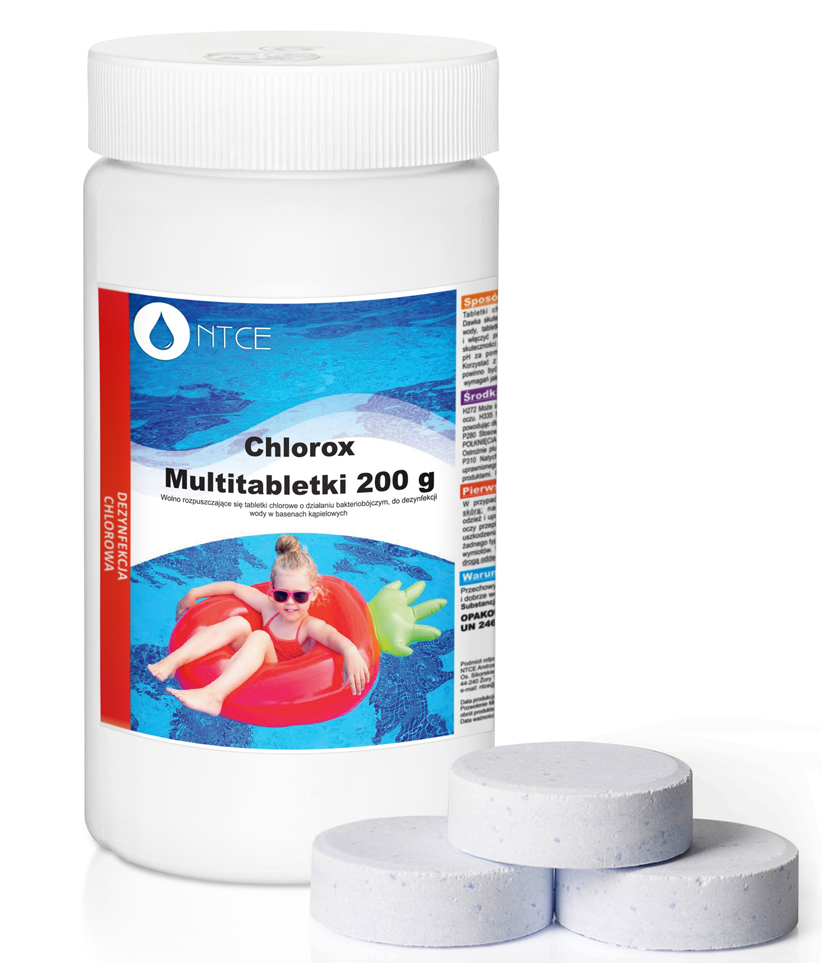 Chlorox Multitabs 200 g – Pastiglie di cloro per piscine – 1 kg