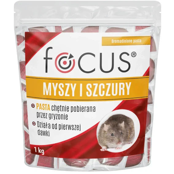 Pasta Focus – veleno per ratti, topi e altri roditori | 1 kg