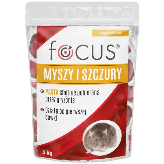 Focus Pasta – esca rodenticida contro ratti, topi e altri roditori | 3 kg