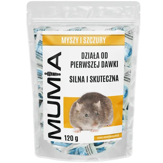 Pasta MUMIA (brodifacoum) – Repellente contro topi e roditori | 120 g