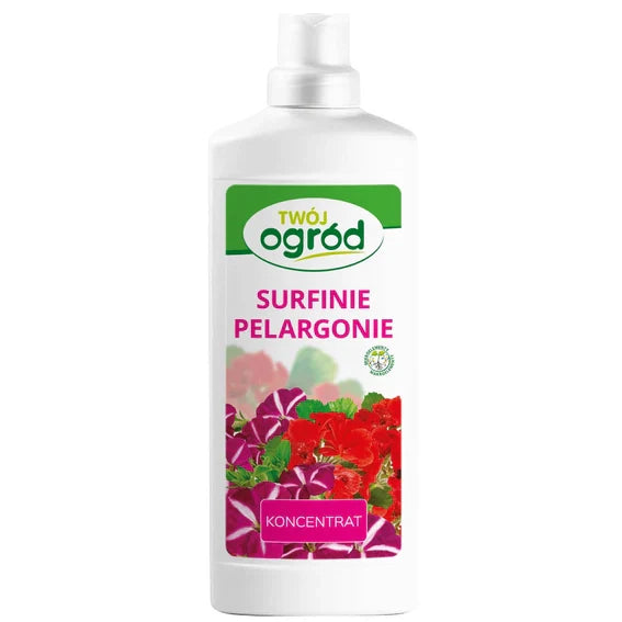 Fertilizzante liquido per surfinie e gerani. Per il tuo giardino.